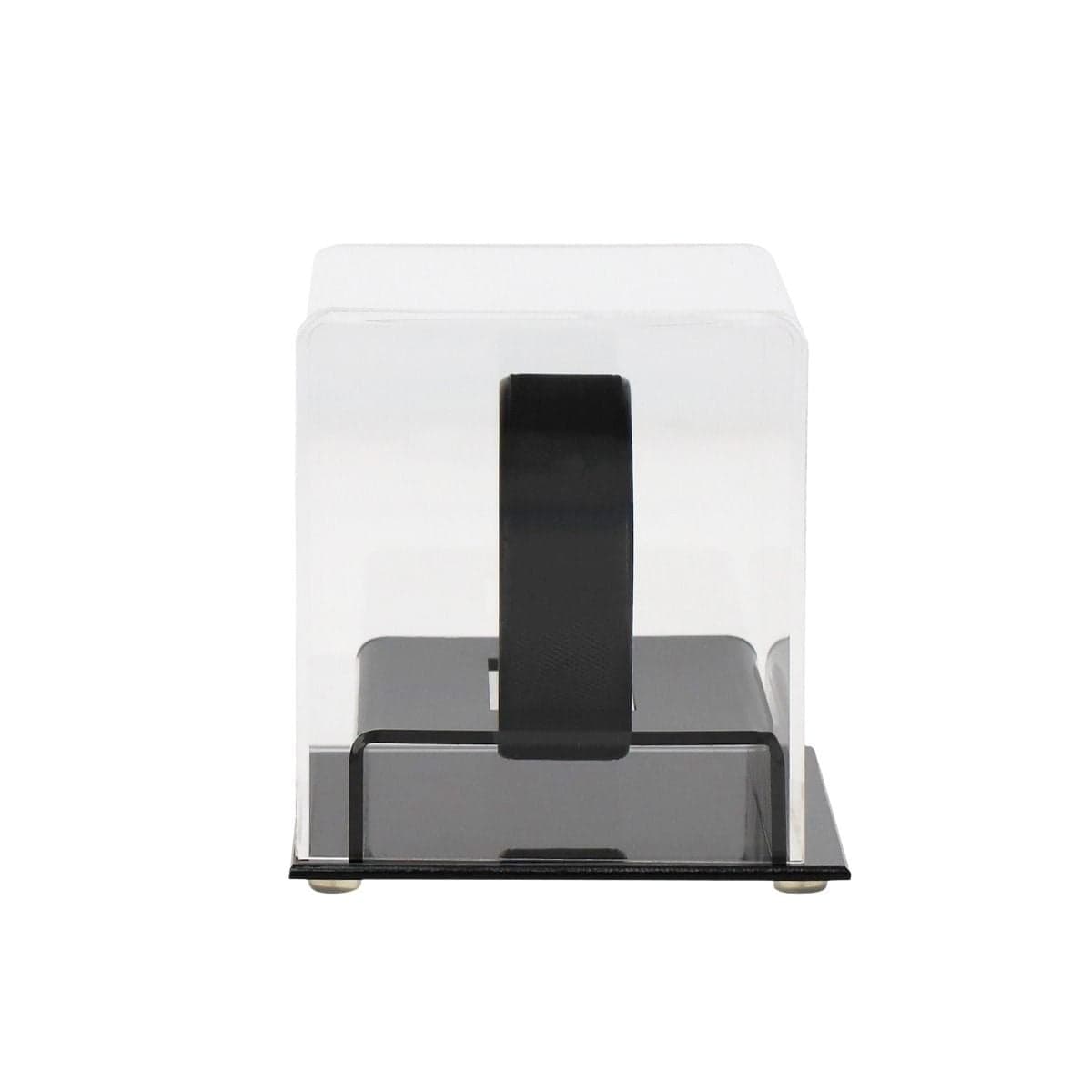 BCW Acrylic Hockey Puck Display with hockey puck inside side