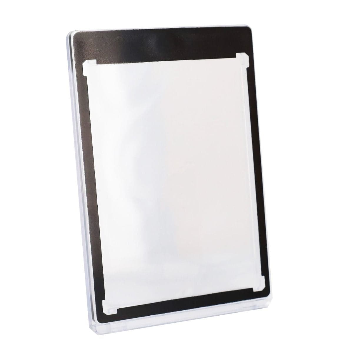 Magnetic Card Holder - 35 PT. Black Border. angled view