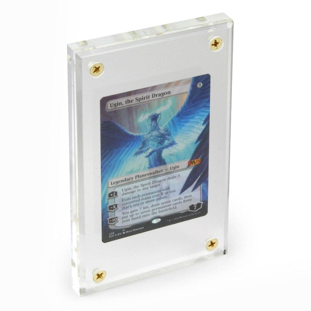 BCW 1/2" acrylic card holder with Magic the Gathering card