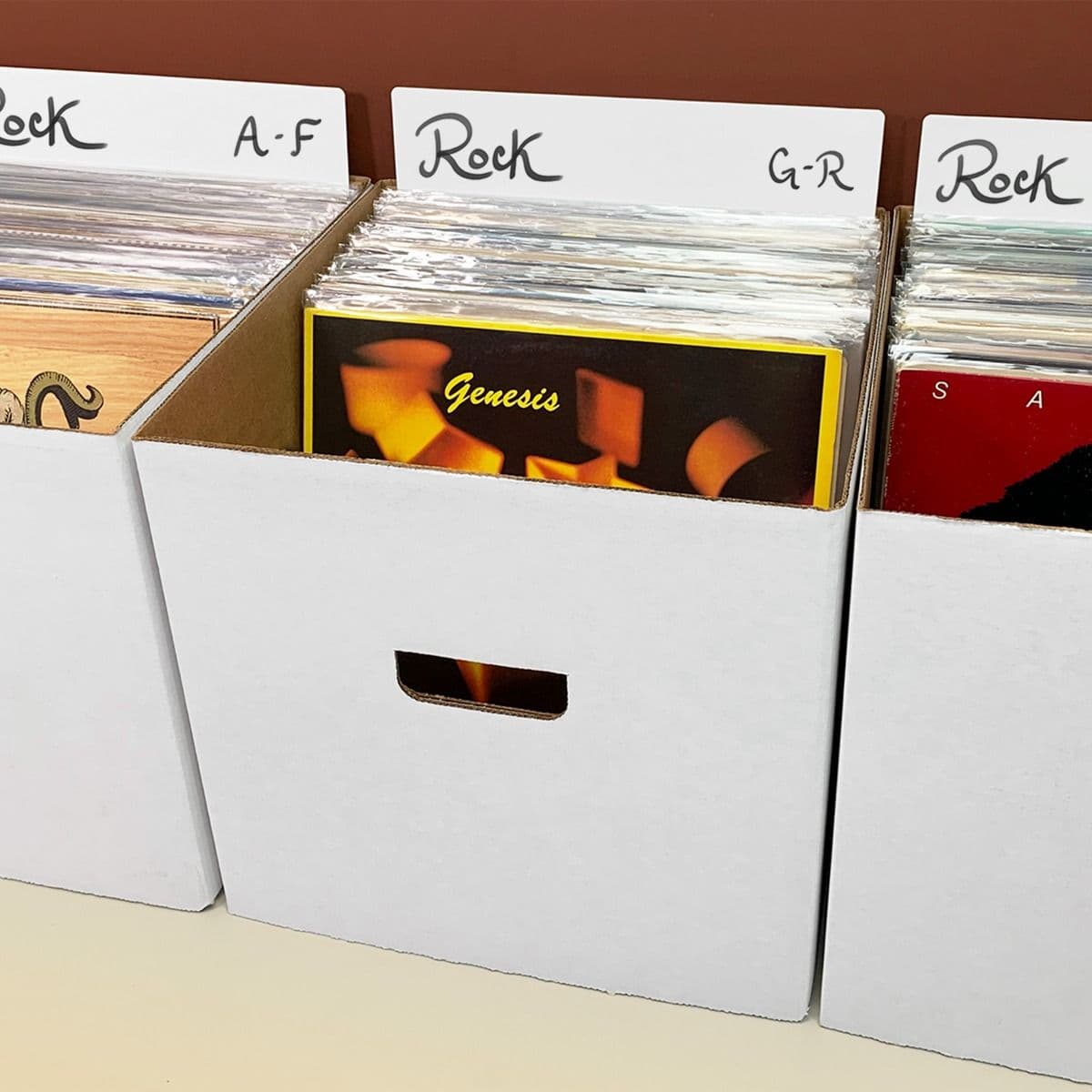 BCW 12-Inch Record Dividers. Tall. White. 25 per pack. In 33 RPM box. Write on header