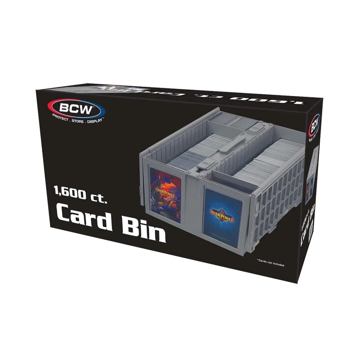 BCW 1600 count collectible card bin gray. In packaging