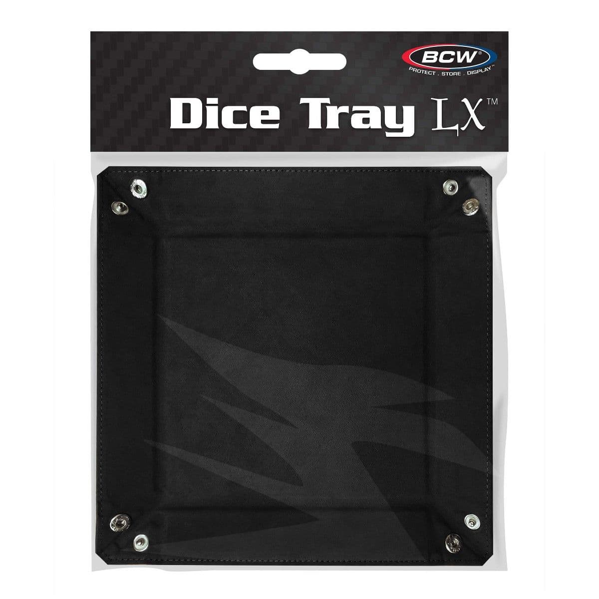 BCW Square Dice Tray - Black inside packaging