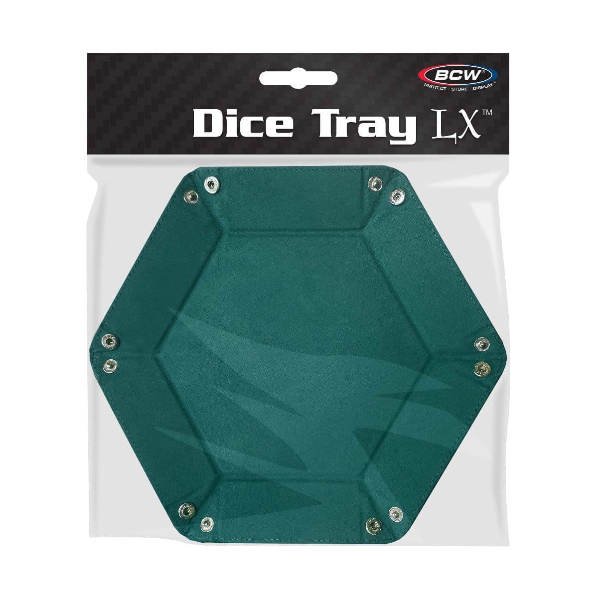 BCW Hexagon Dice Tray- Teal inside packaging