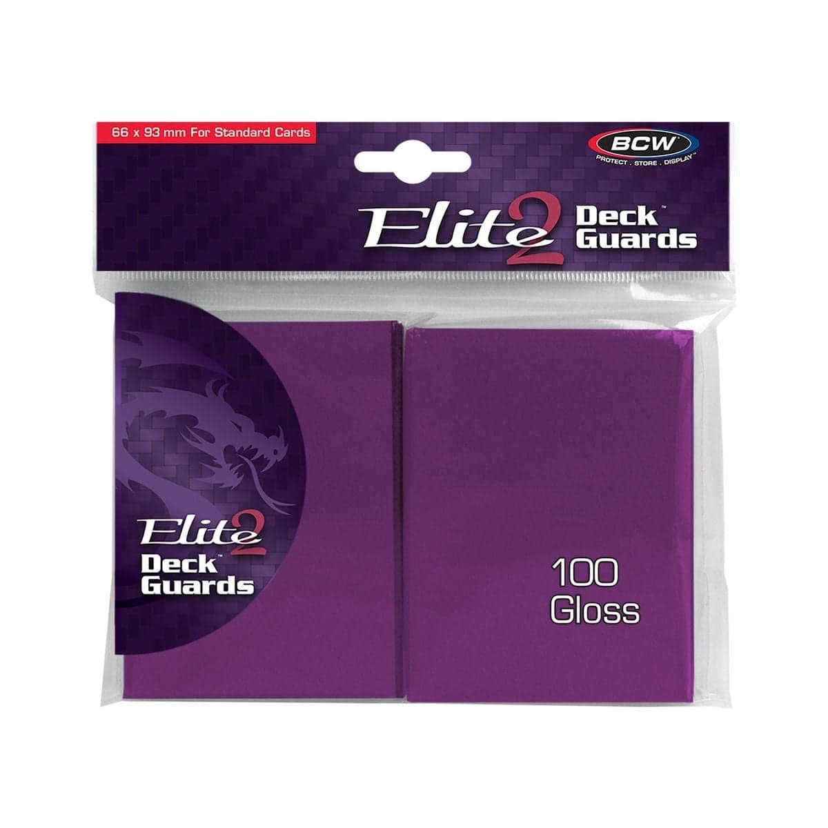 One pack of 100 BCW Deck Guard Elite2 in mulberry