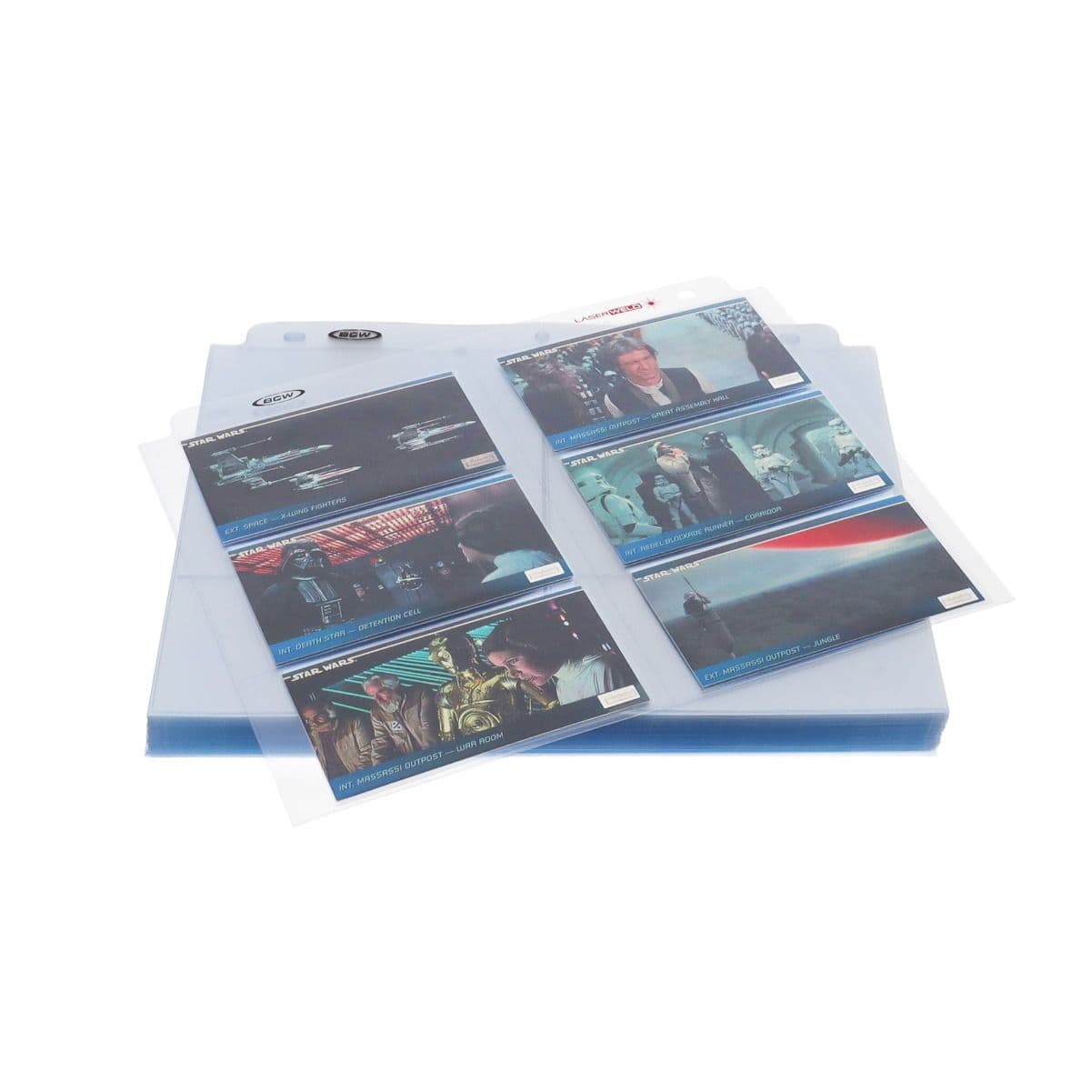 BCW Laserweld 6-Pocket pages with cards