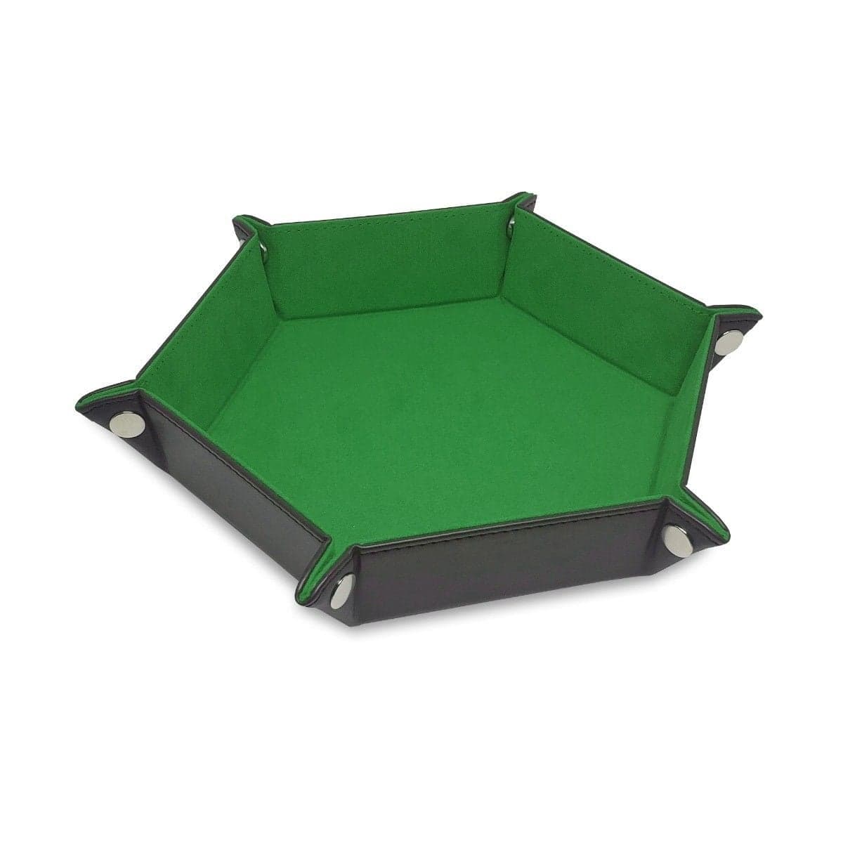 BCW Hexagon Dice Tray- Grass Green snapped