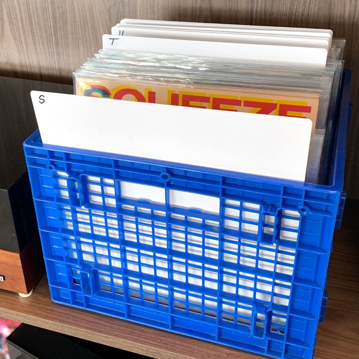 BCW 12-Inch Record Dividers. White. Medium. 25 per pack. In crate and labeled