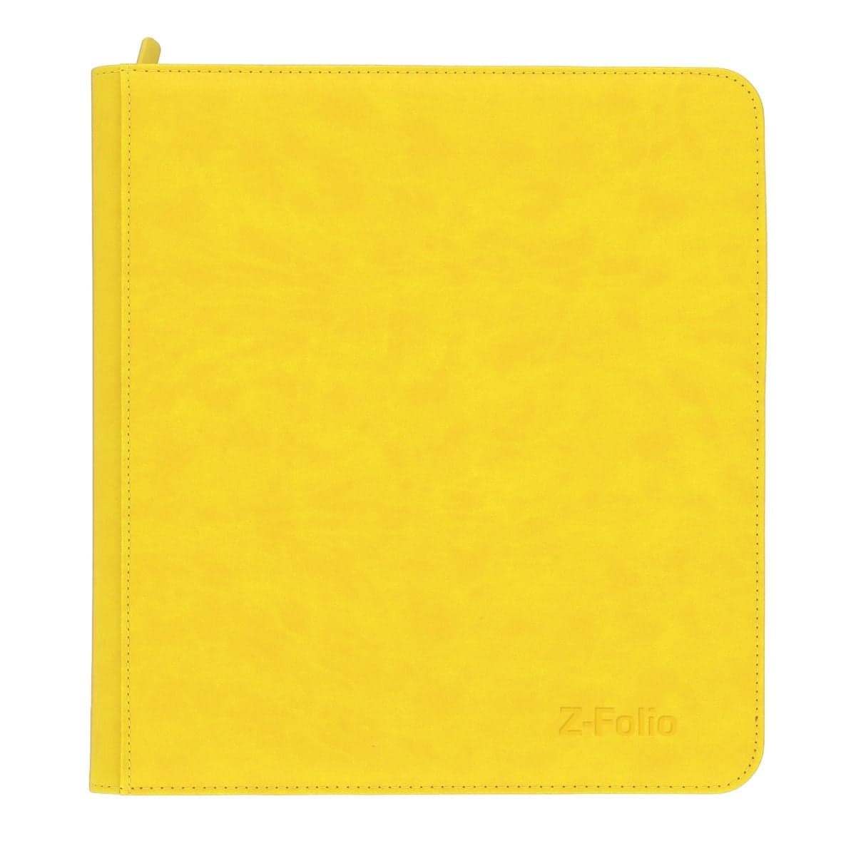 Z-Folio 12-Pocket Album - Yellow front image closed. Showcasing the leatherette cover.