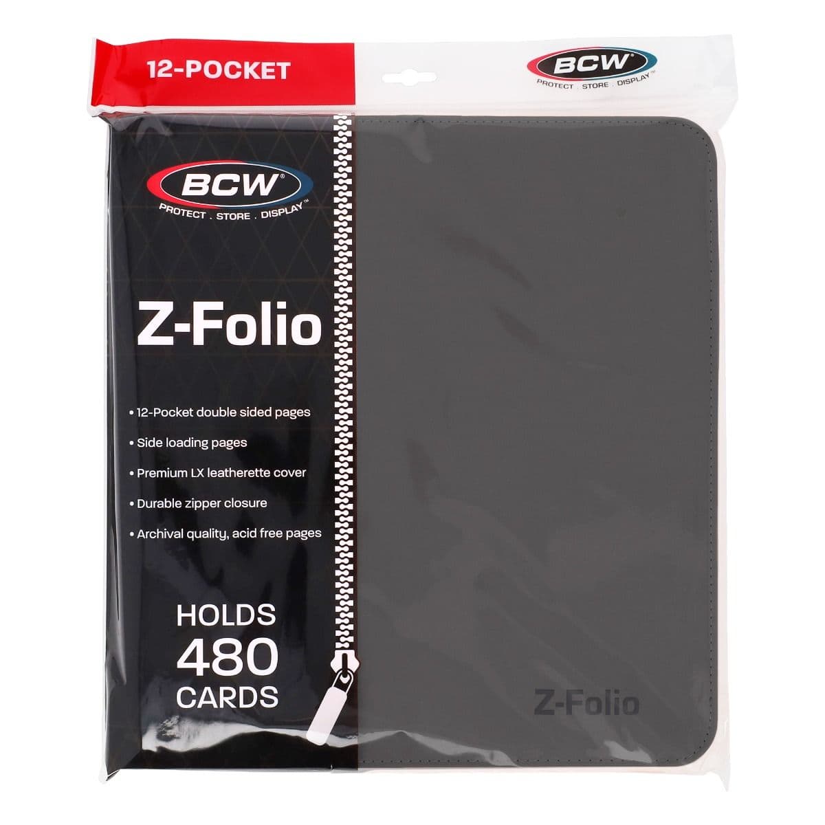 Z-Folio 12-Pocket Album - Gray, packaging image.