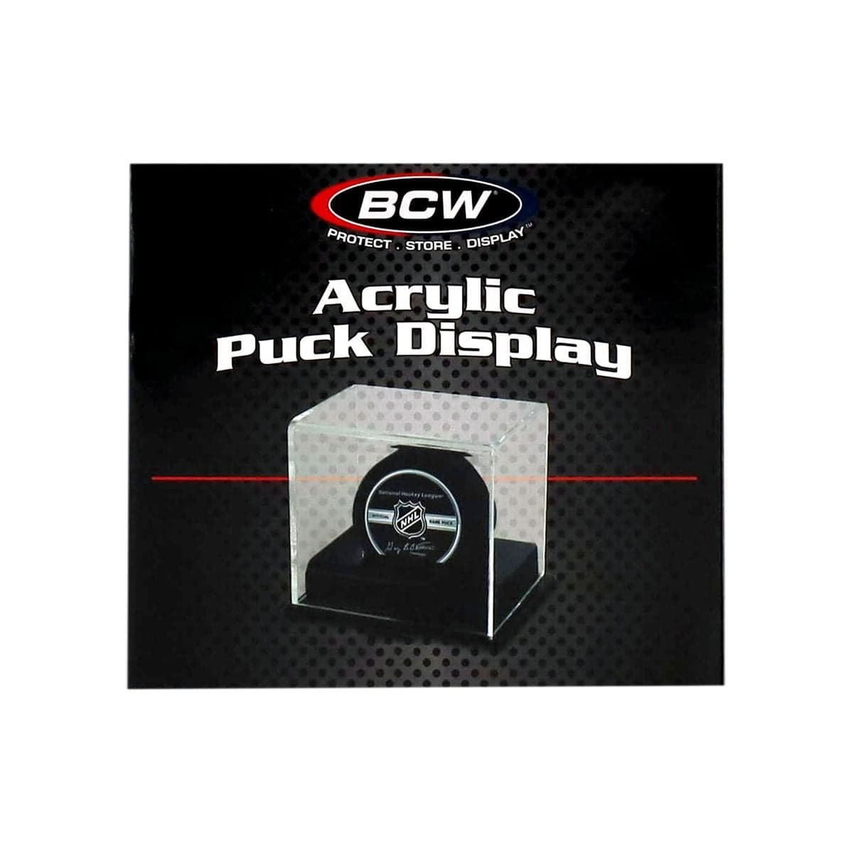 BCW Acrylic Hockey Puck Display packaging front
