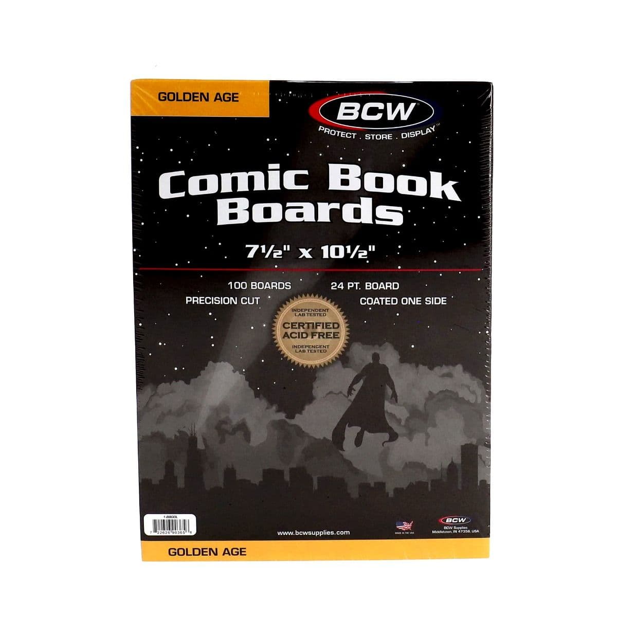 Package of BCW Golden Age Comic Book Boards, front view