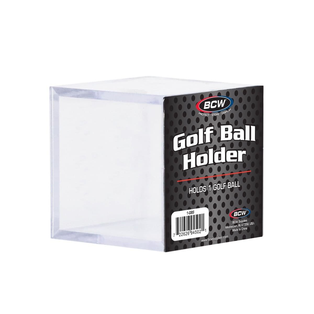BCW Golf Ball Square with golf ball inside angle with packaging