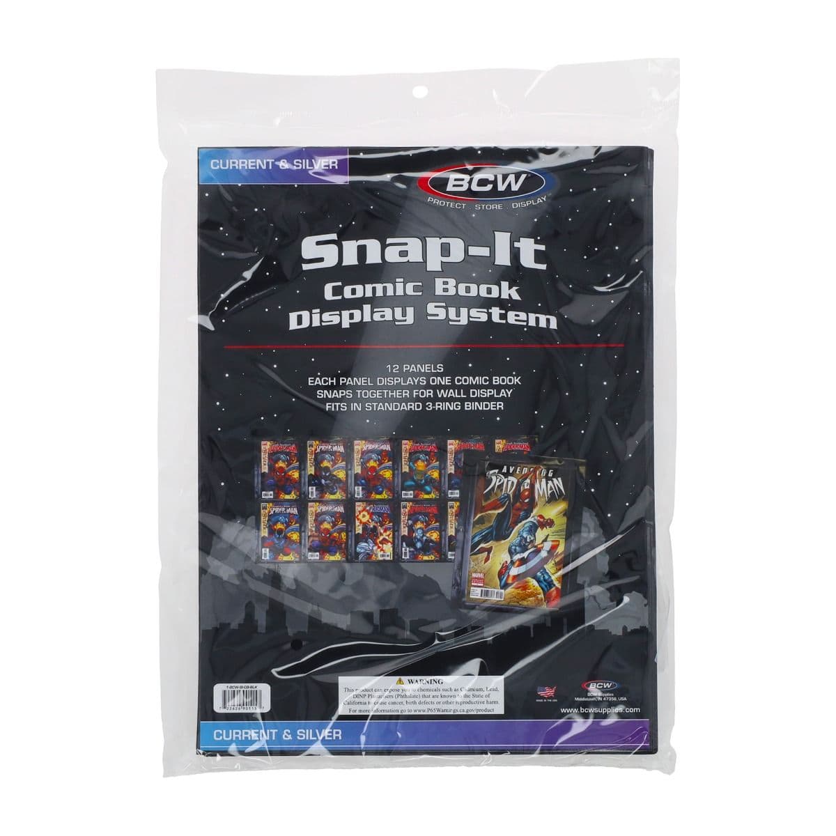 BCW Comic Book Snap-It - Black, packaging image.