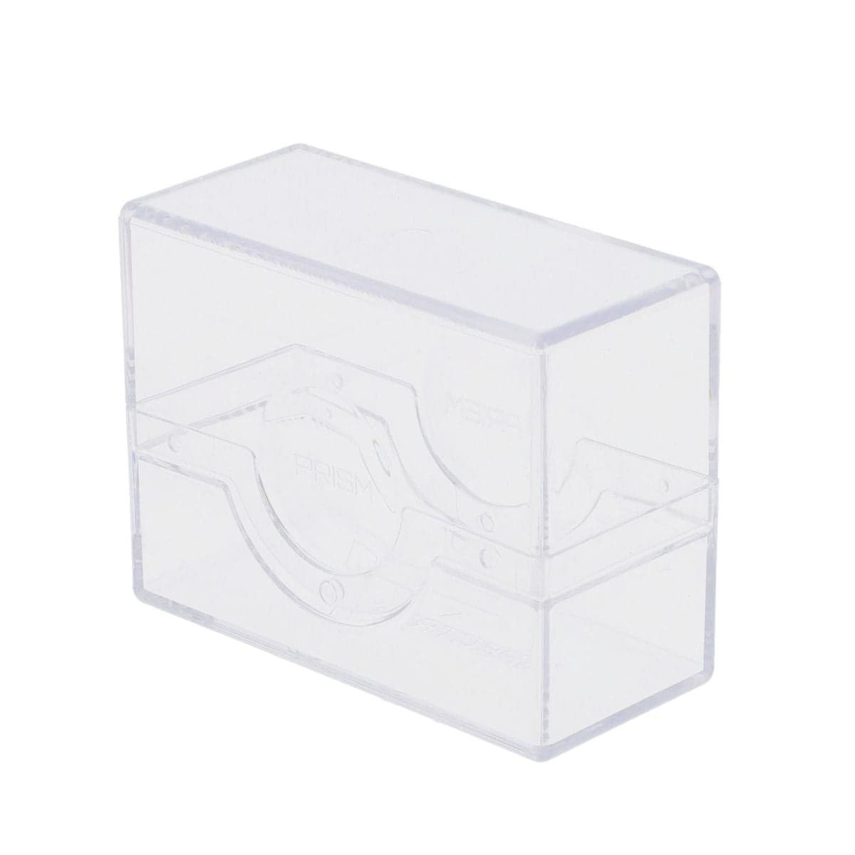 Spectrum Prism Deck Case-50 CT-Crystal Clear, angled and closed.