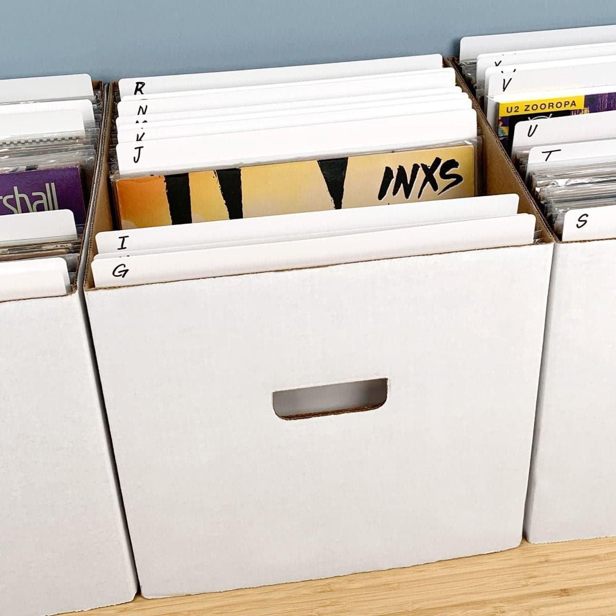 BCW 12-Inch Record Dividers. White. Medium. 25 per pack. In boxes and labled