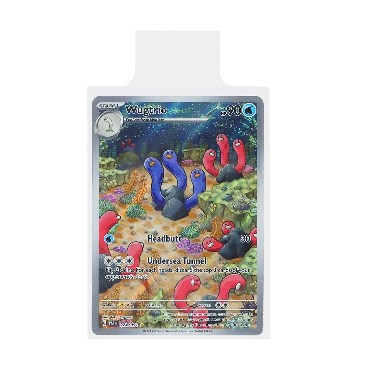 BCW Standard Card Sleeves - Tab, single tabbed sleeve displaying a Pokemon card.
