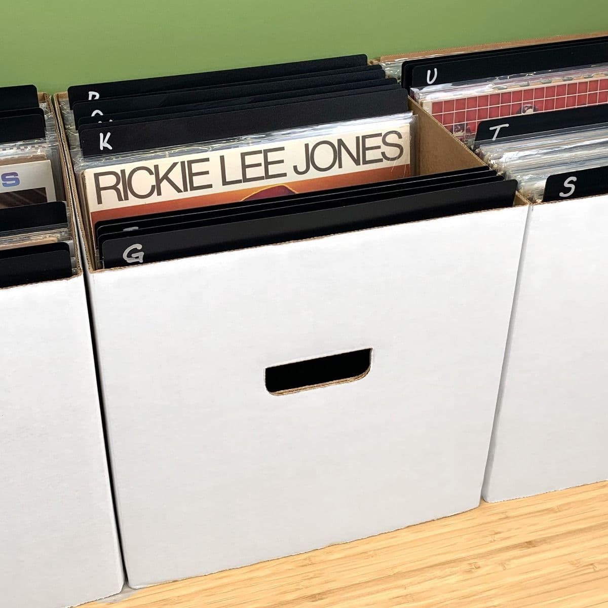BCW 12-Inch Record Dividers. Black. Medium. 25 per pack. In record boxes and labeled