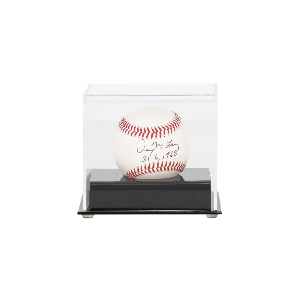 BCW Acrylic Baseball Display front view with ball