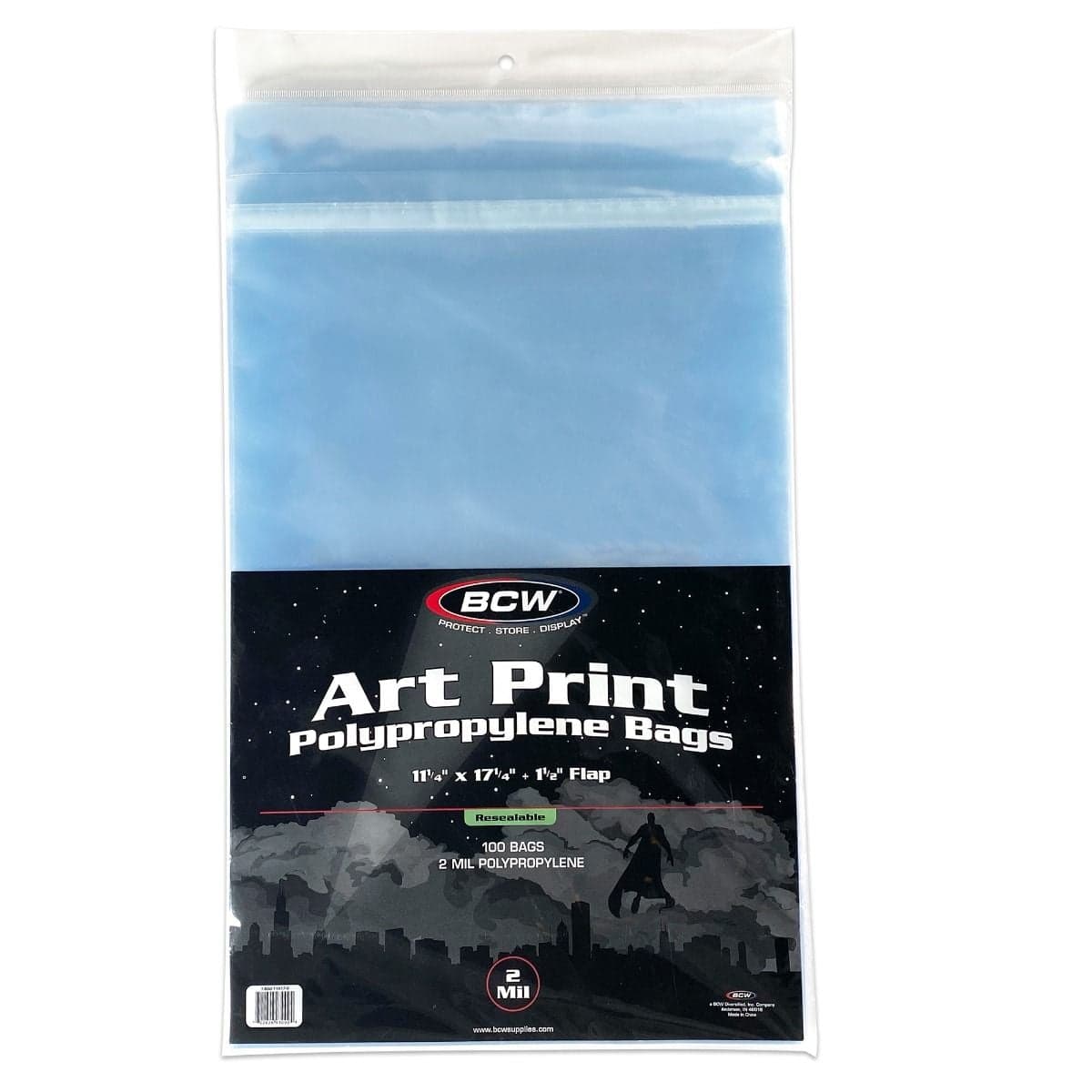 Package of BCW 11 inch by 17 inch Resealable Art Print Bags