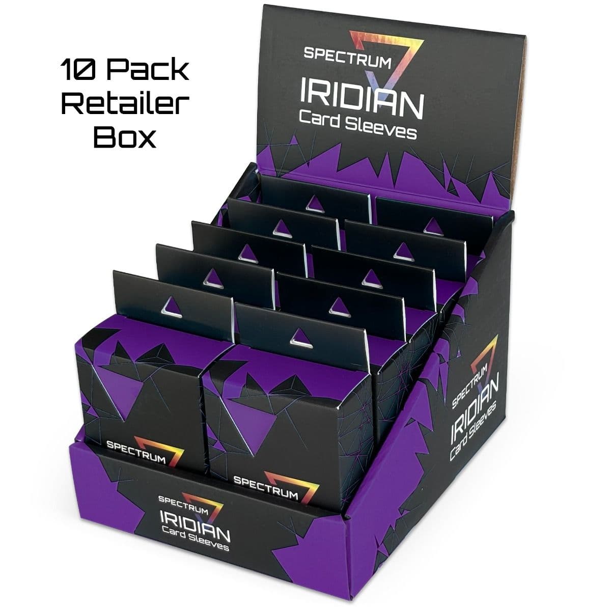 Iridian Matte Sleeves - Mulberry. Standard fit, 100 per box. packaging box. Inner case