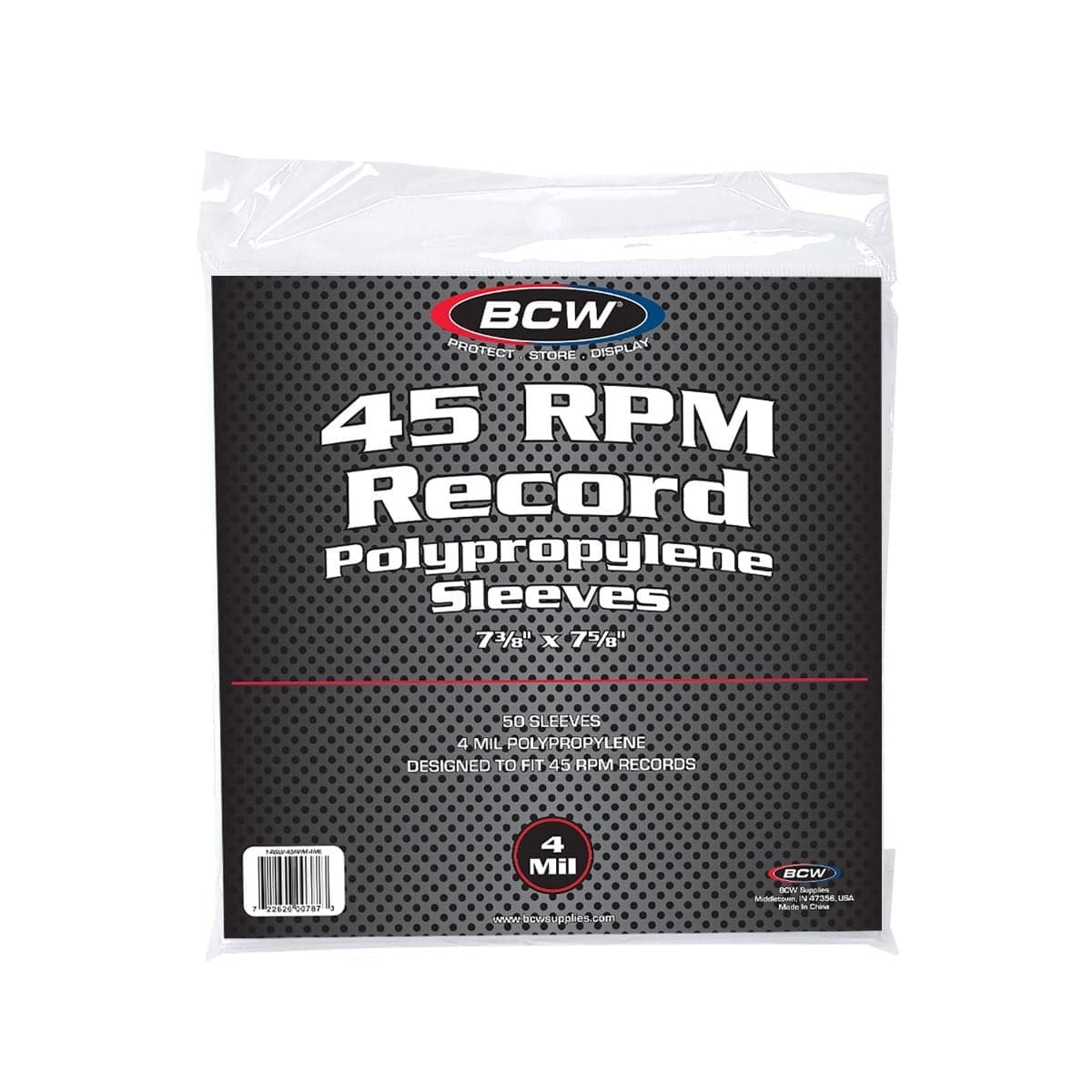Package of BCW 45 RPM Record Sleeves - 4 MIL