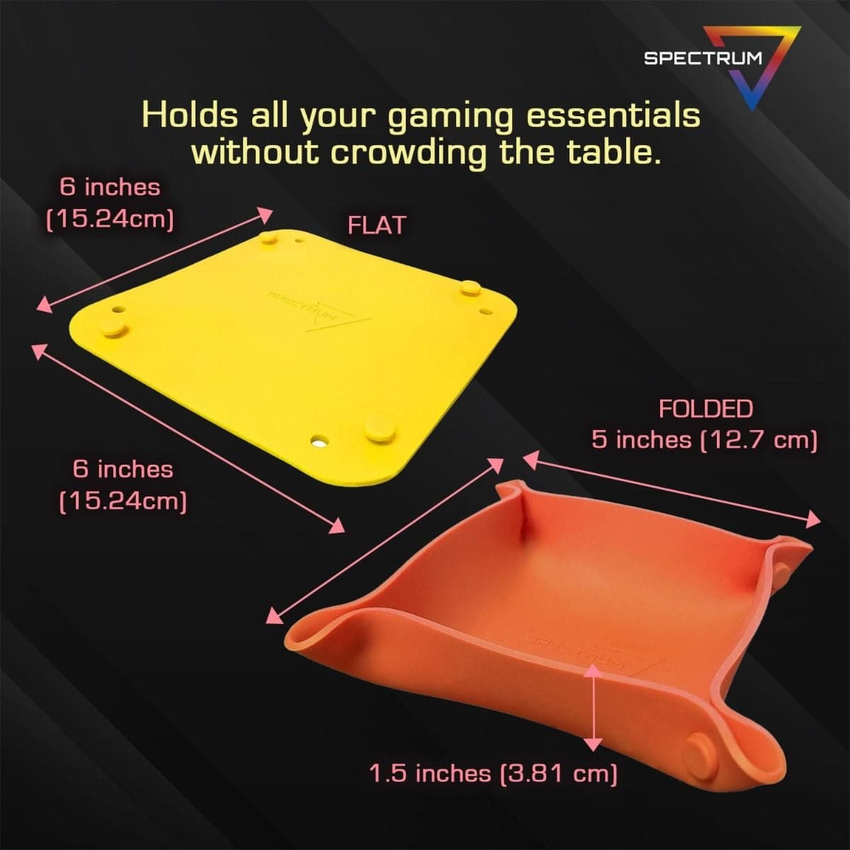 Spectrum Board Game - Bit Trays - Assortment infographic, Holds all your gaming essentials without crowding the table.