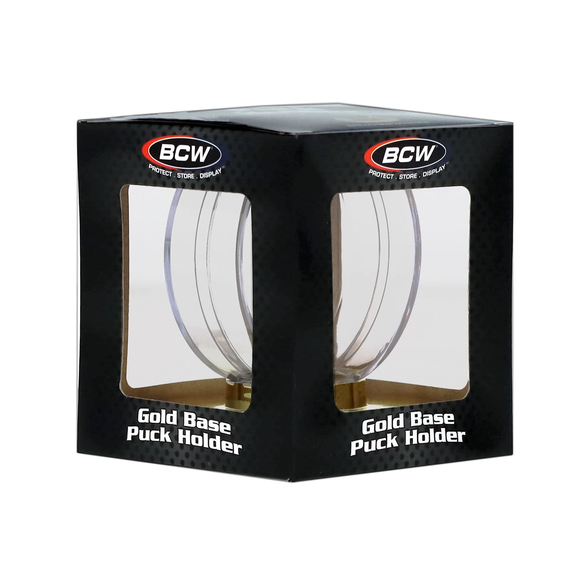 BCW Gold Base Puck Holder packaging angle