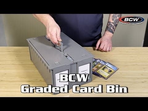 Graded Card Bin - 2 Row - Gray