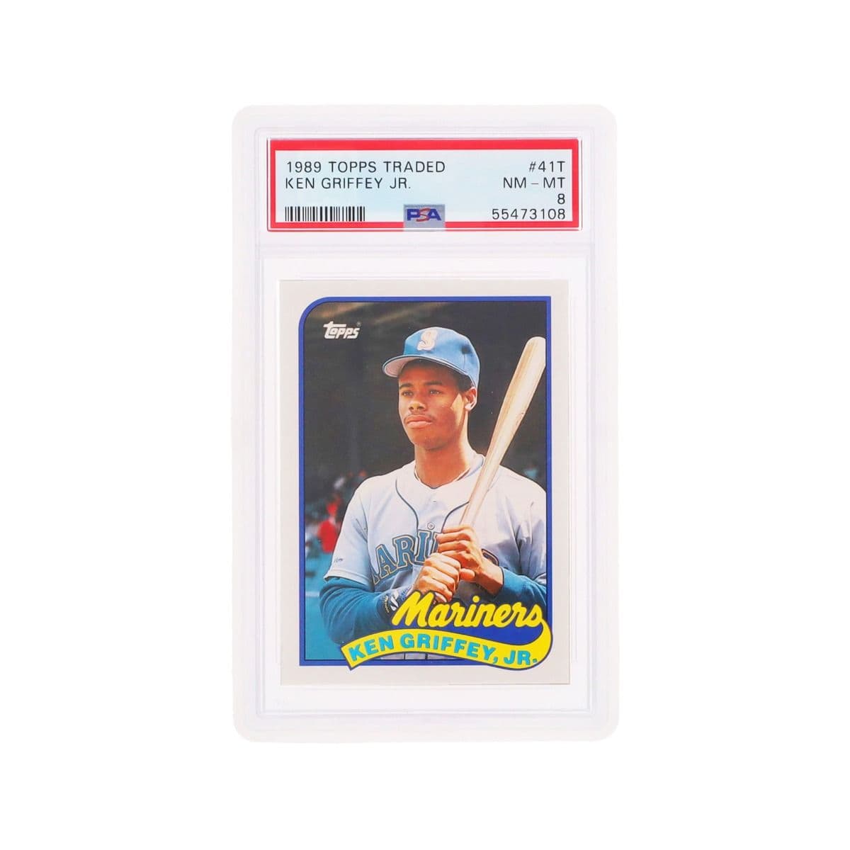 Front facing view of a single Slab Bumper - PSA Graded Card - Translucent with graded card inside