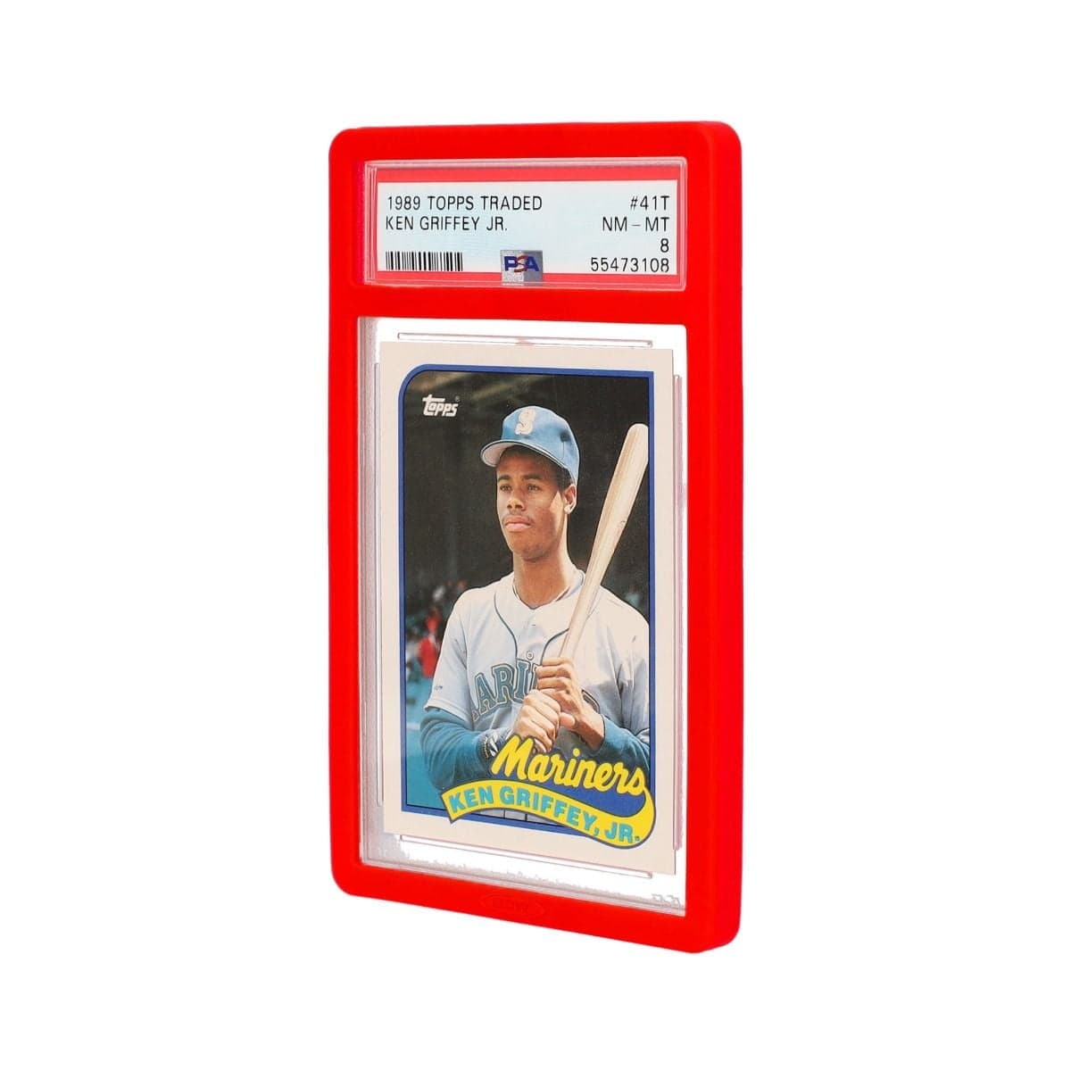 A single Slab Bumper - PSA Graded Card - Red with card inside bumper