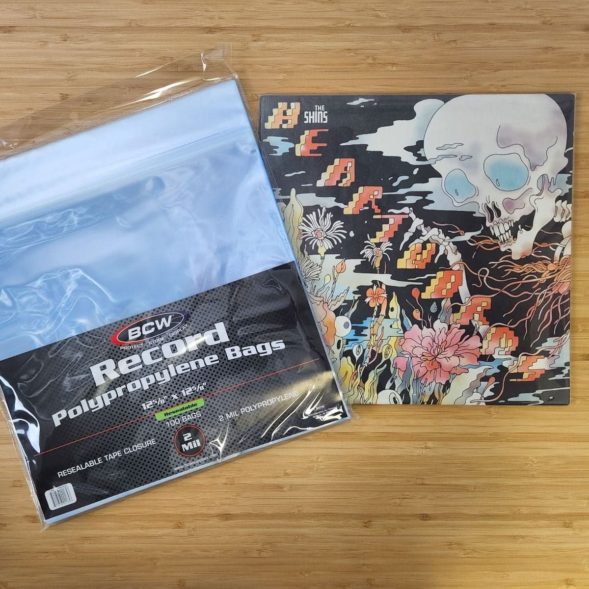 Package of BCW Resealable 33 RPM Record Bags - Snug next to record inside bag
