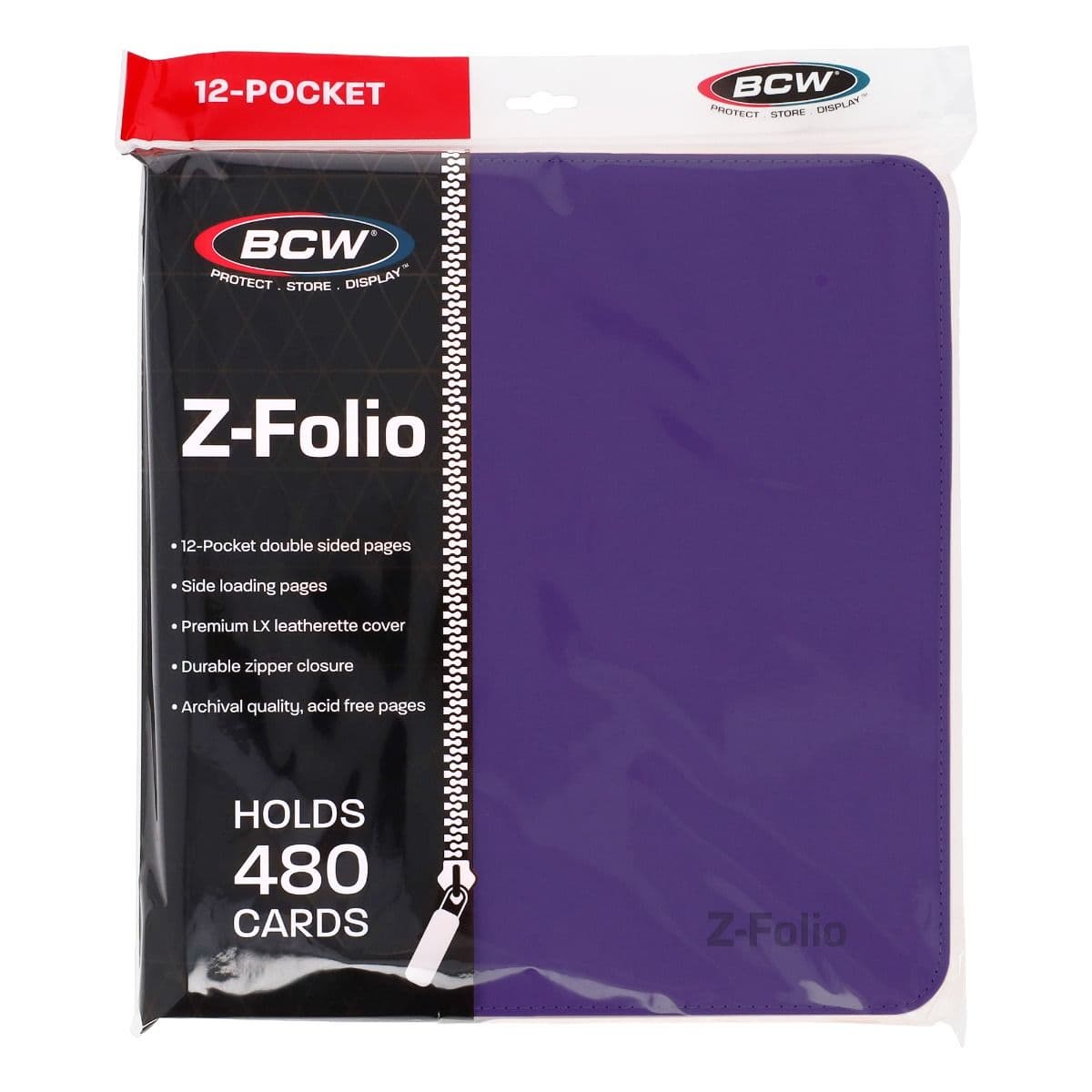 Z-Folio 12-Pocket Album - Purple, packaging image.