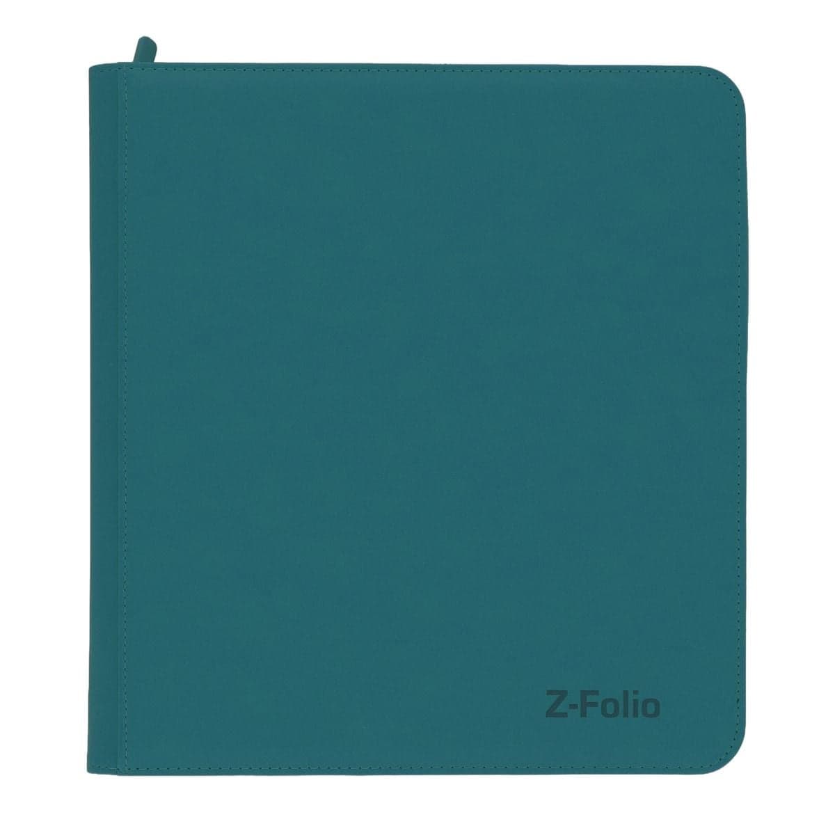 Z-Folio 12-Pocket Album - Teal, front image closed. Showcasing the leatherette cover.