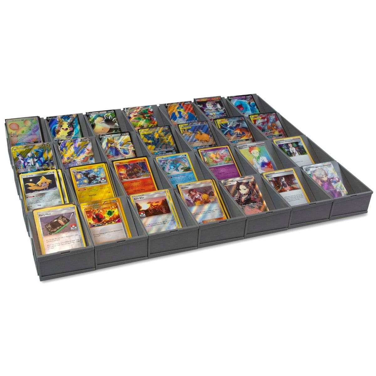 4x7 modular sorting tray with pokemon cards