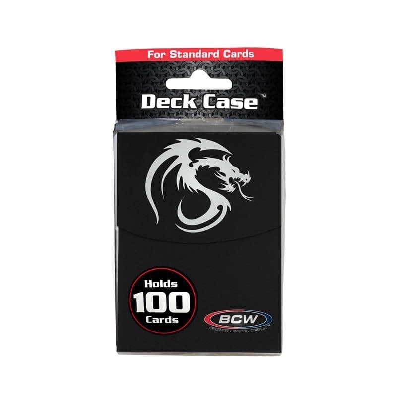 One BCW large deck case in black inside package.