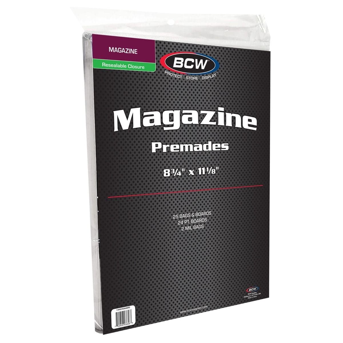 BCW Comic Book Premades. Magazine. reasealable closure. 25 bags and boards.