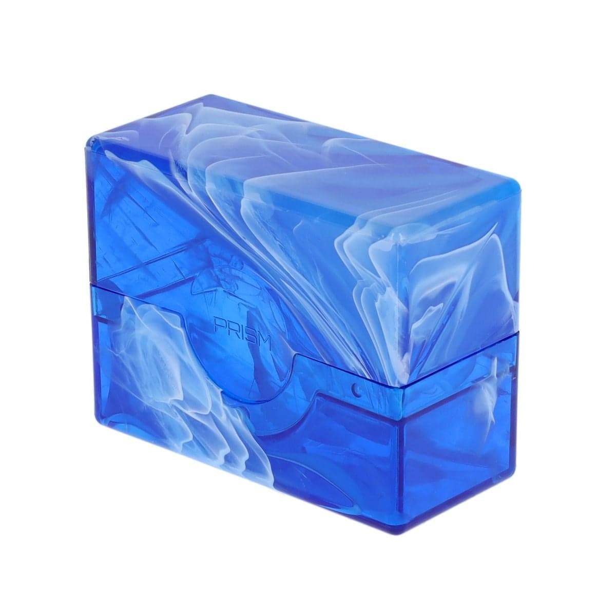 Spectrum Prism Deck Case - 50 CT - Apatite Blue, angled and closed.