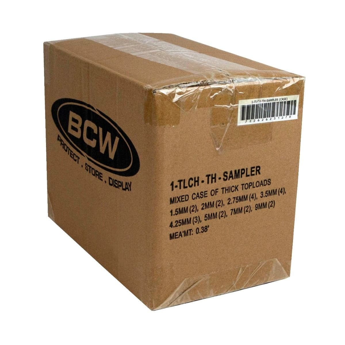 Case of various packs of toploaders