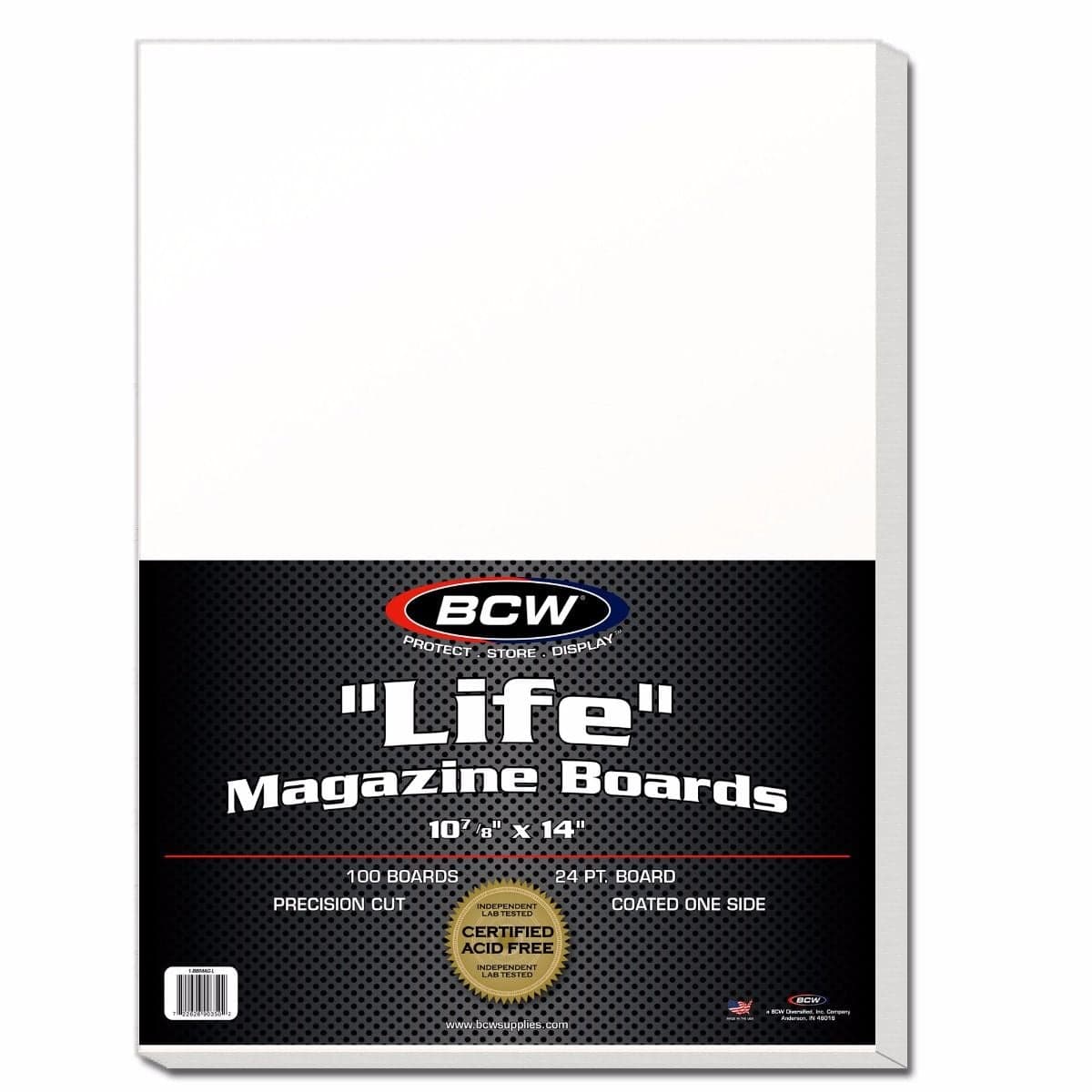 Package of BCW Life Magazine Backing Boards
