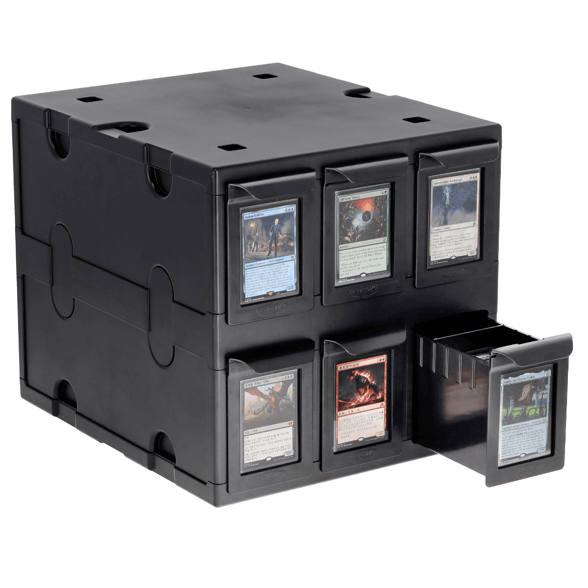 6 Drawer Card Catalog - Black