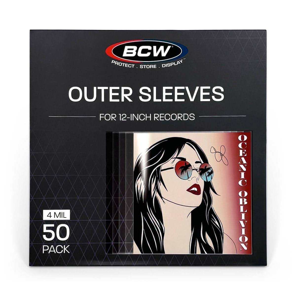 12-Inch Record Sleeves - 4 MIL - 50 Pack packaging