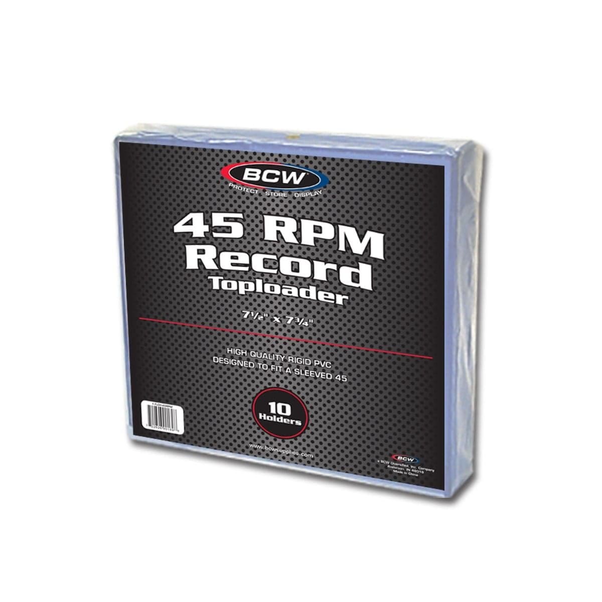 Package of BCW 45 RPM Record Topload Holders