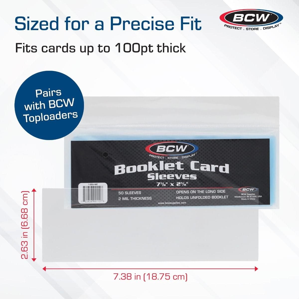 Infographic: Sized for a Precise Fit. Fits cards up to 100pt thick