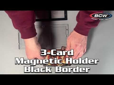 Magnetic 3-Card Holder - 35 PT. Black Border