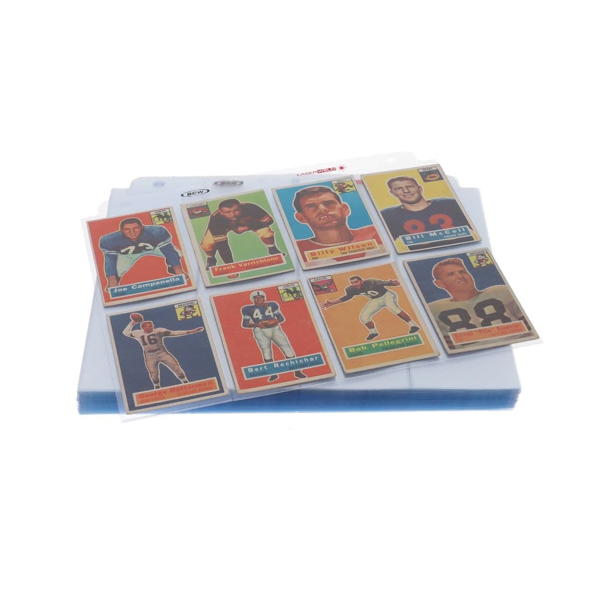 BCW Laserweld 8-Pocket pages with cards