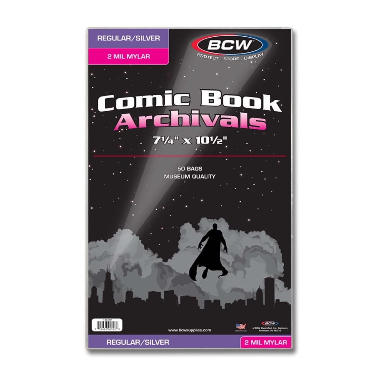 Package of BCW Silver Age Comic Book Archival Mylar Bags - 2 MIL
