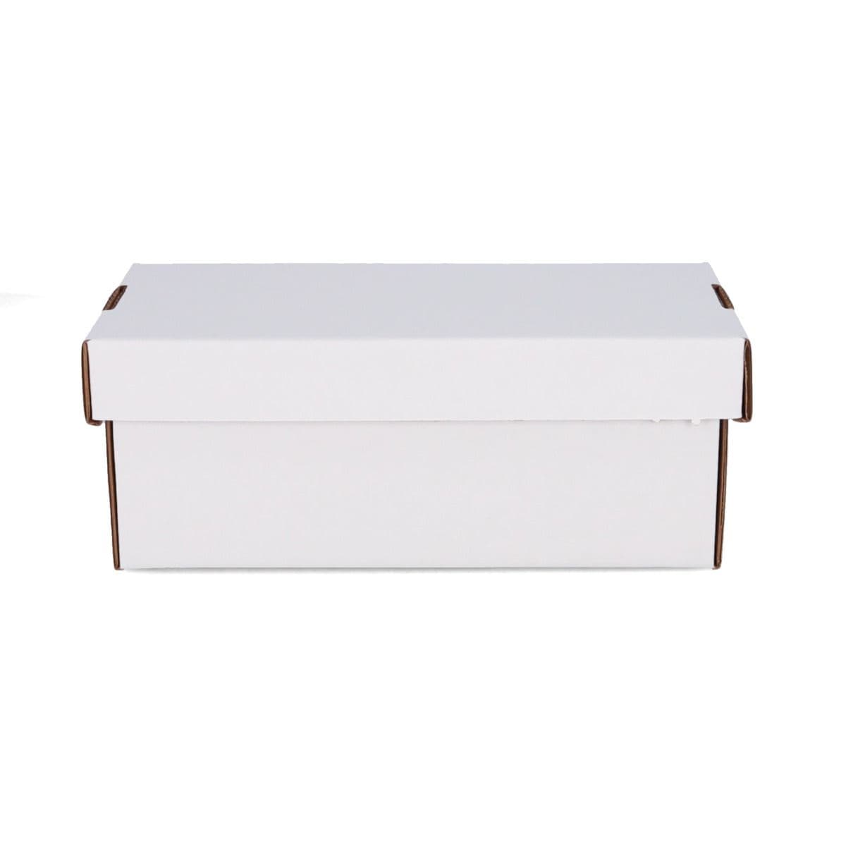 Open BCW 2-row graded card shoe box. lid on, side view