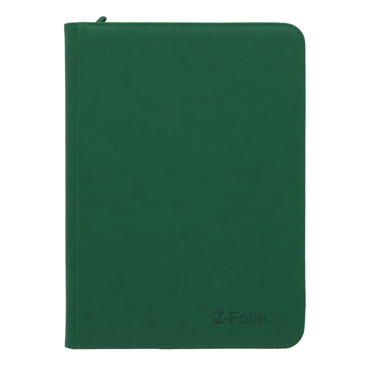 BCW Z-Folio 9-Pocket Album - Green front of binder, closed.