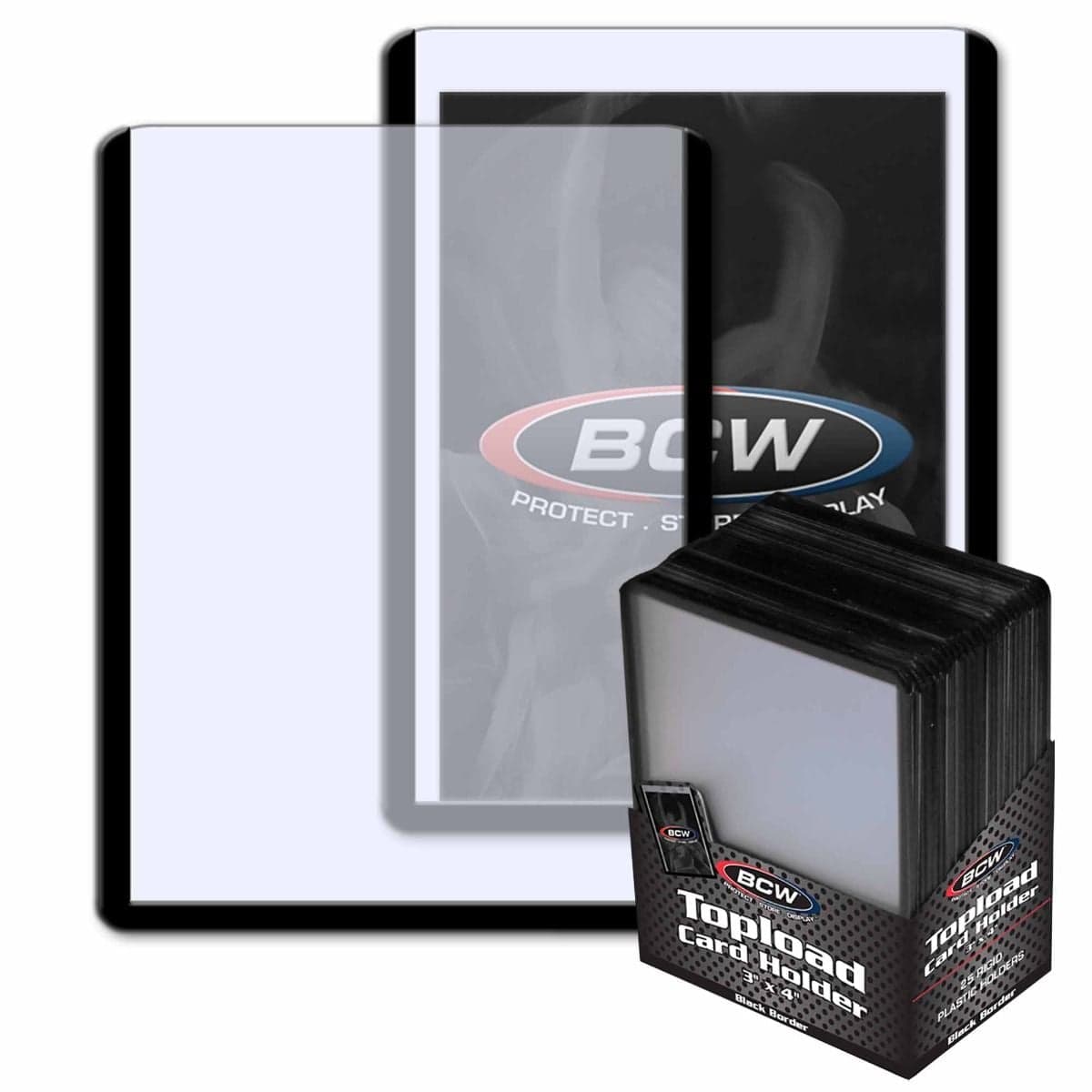3x4 TOPLOAD CARD HOLDER - BLACK BORDER