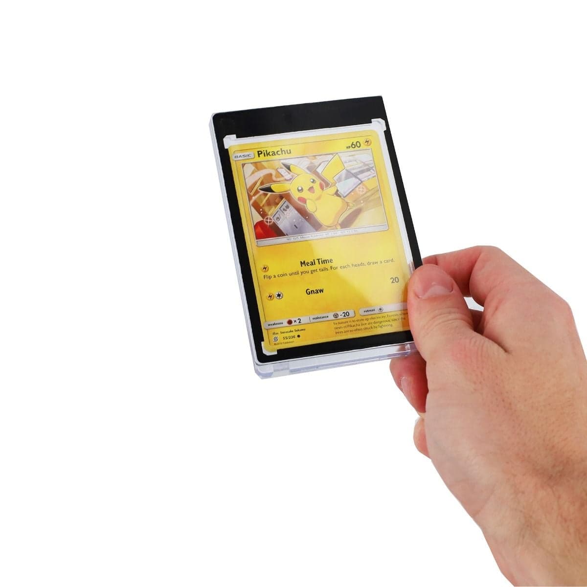 Magnetic Card Holder - 35 PT. - Black Border. Tcg gaming pokemon size